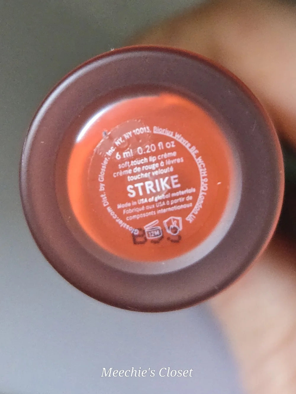 Glossier G Suit Soft Touch Matte Liquid Lip Creme Strike RED .2oz 6ml NIB Full